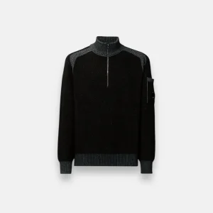 Pull half zip - noir