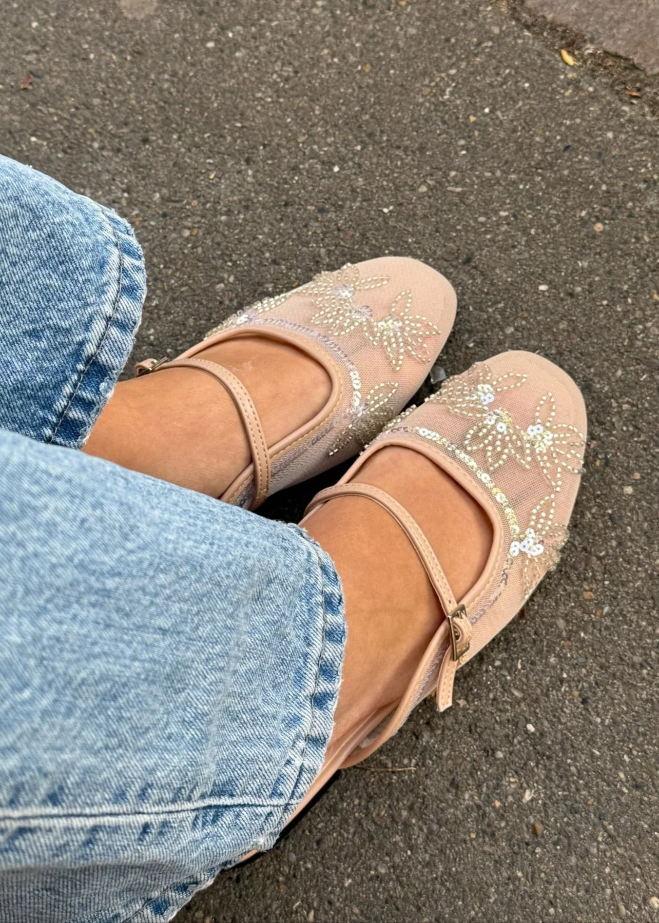 Babouche plates matière résille strassé – Image 5