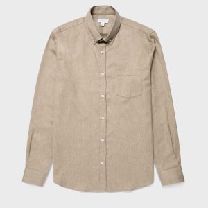 Chemise Sunspel - Chemise boutonnée en flanelle