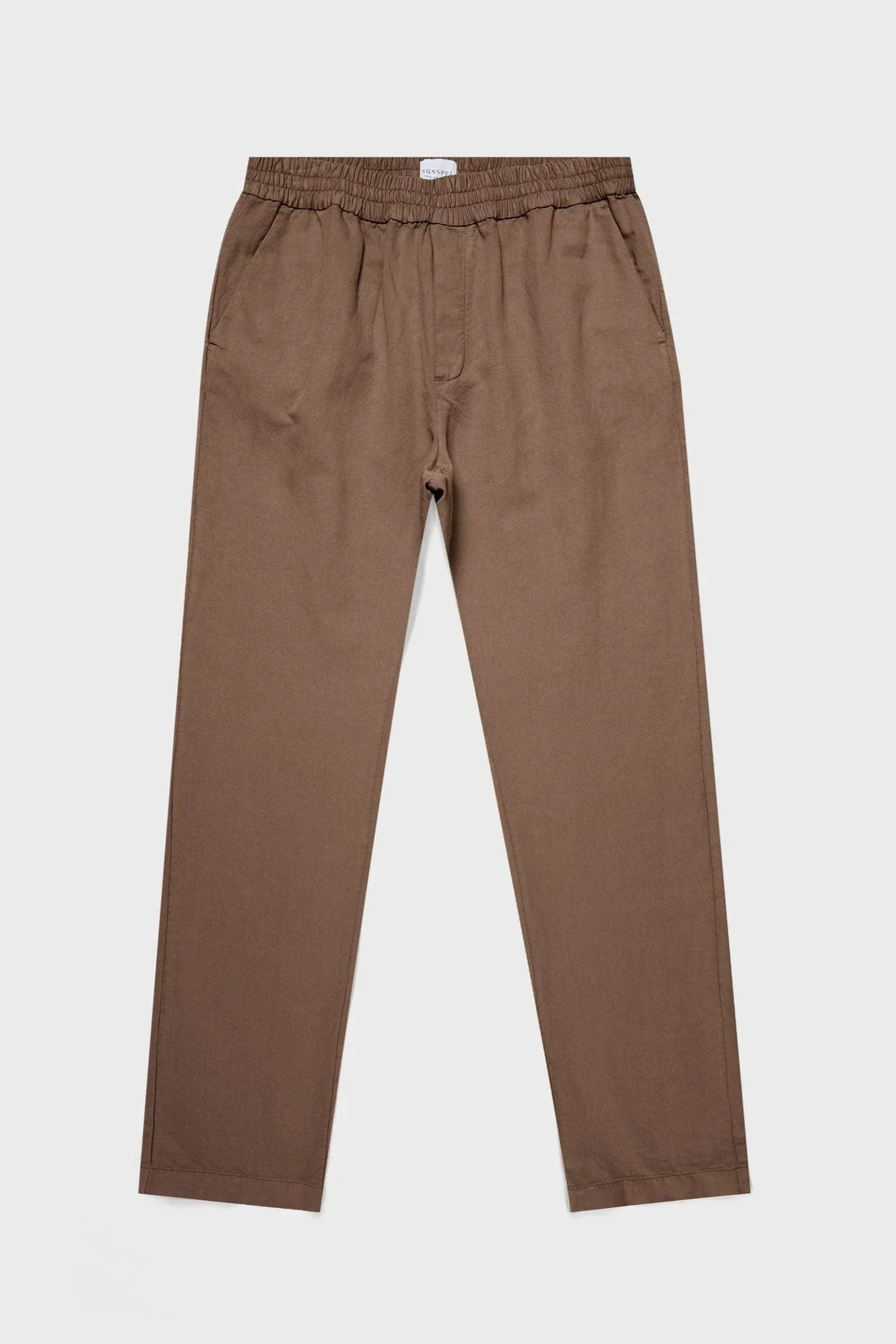 Pantalon Sunspel - Pantalon à cordon en lin et coton