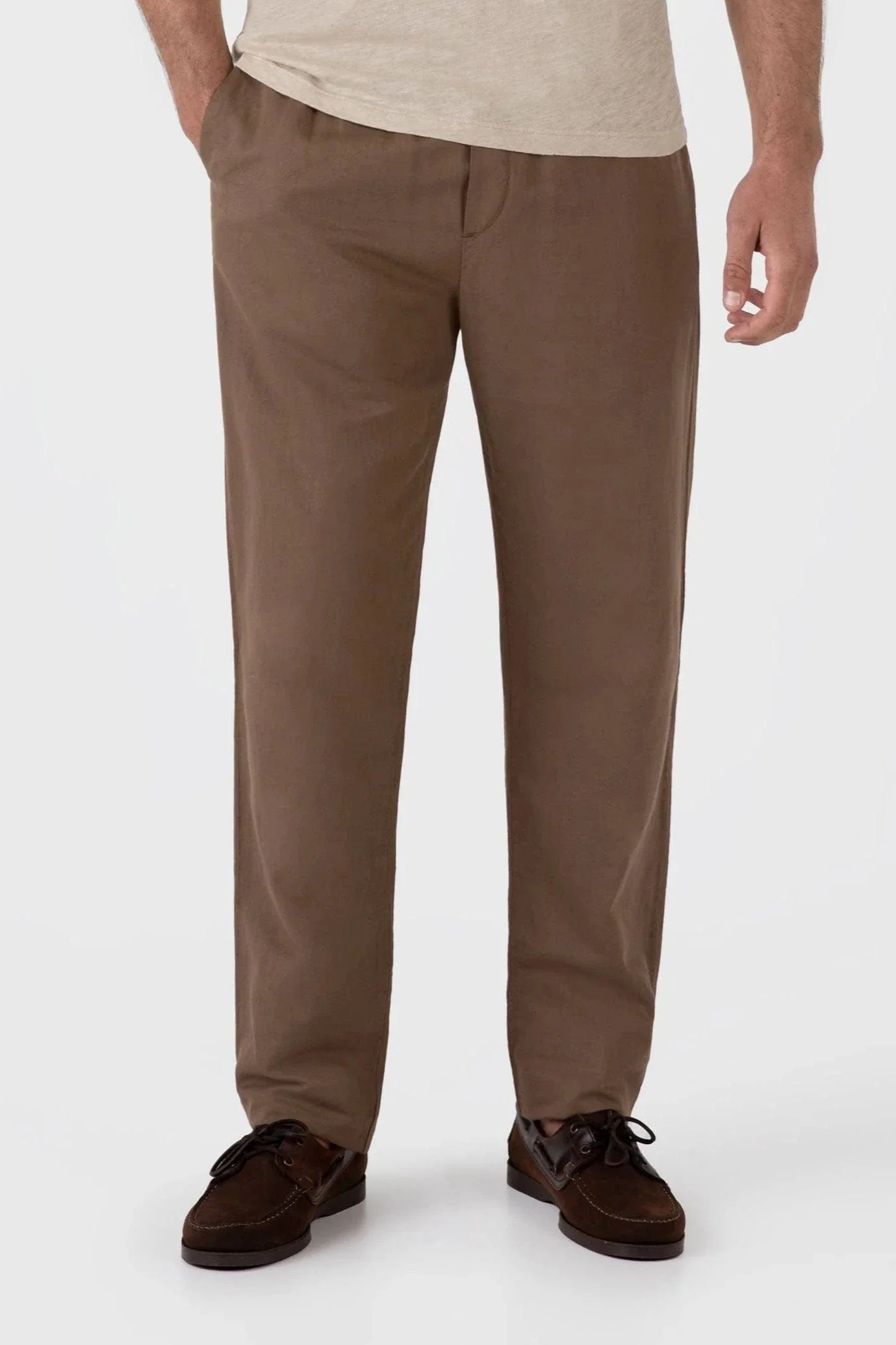 Pantalon Sunspel - Pantalon à cordon en lin et coton – Image 2