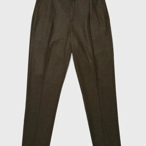 Pantalon Sunspel - Pantalon à pli en laine bouillie