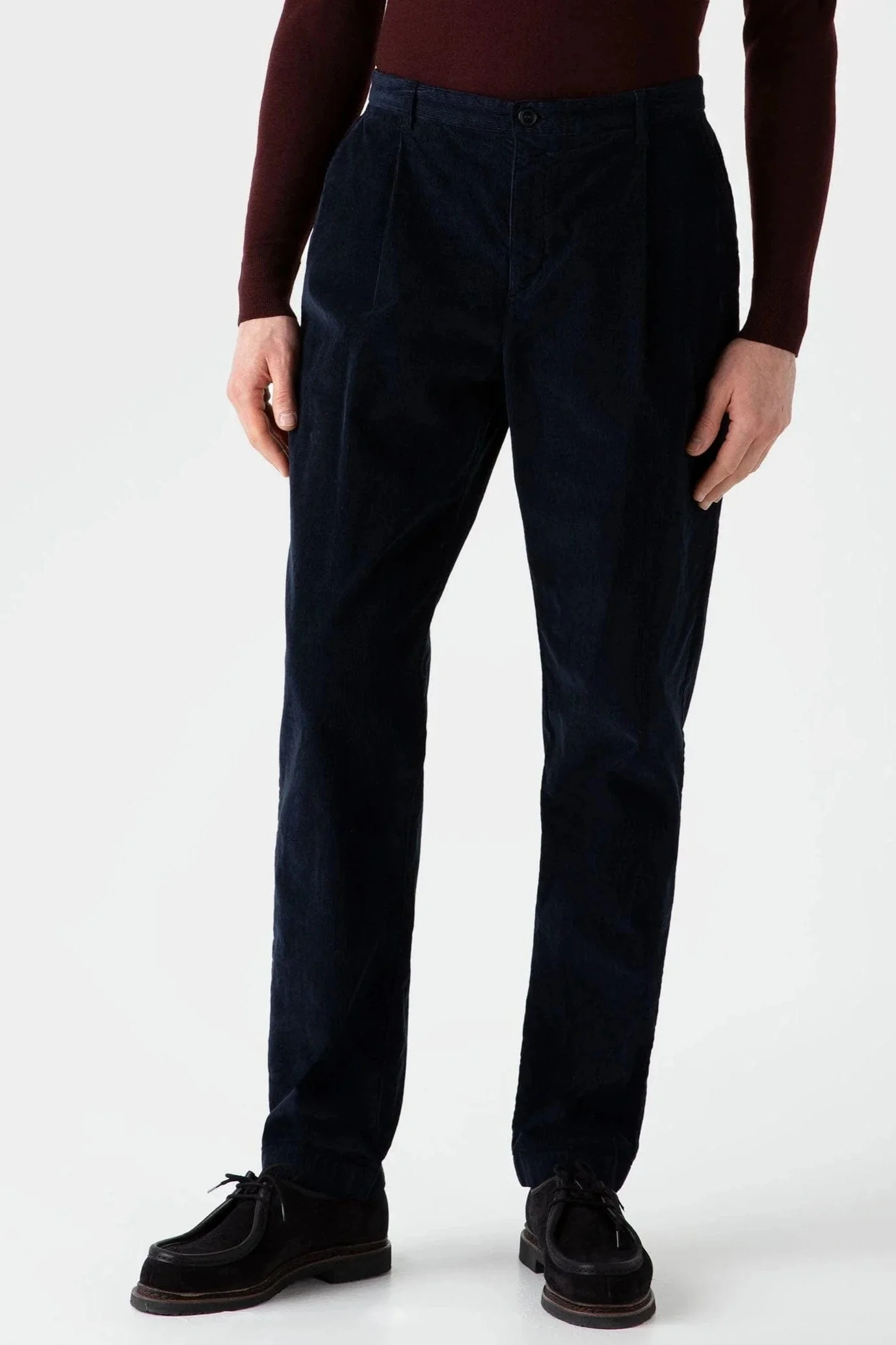 Pantalon Sunspel - Pantalon plissé en velours côtelé – Image 2