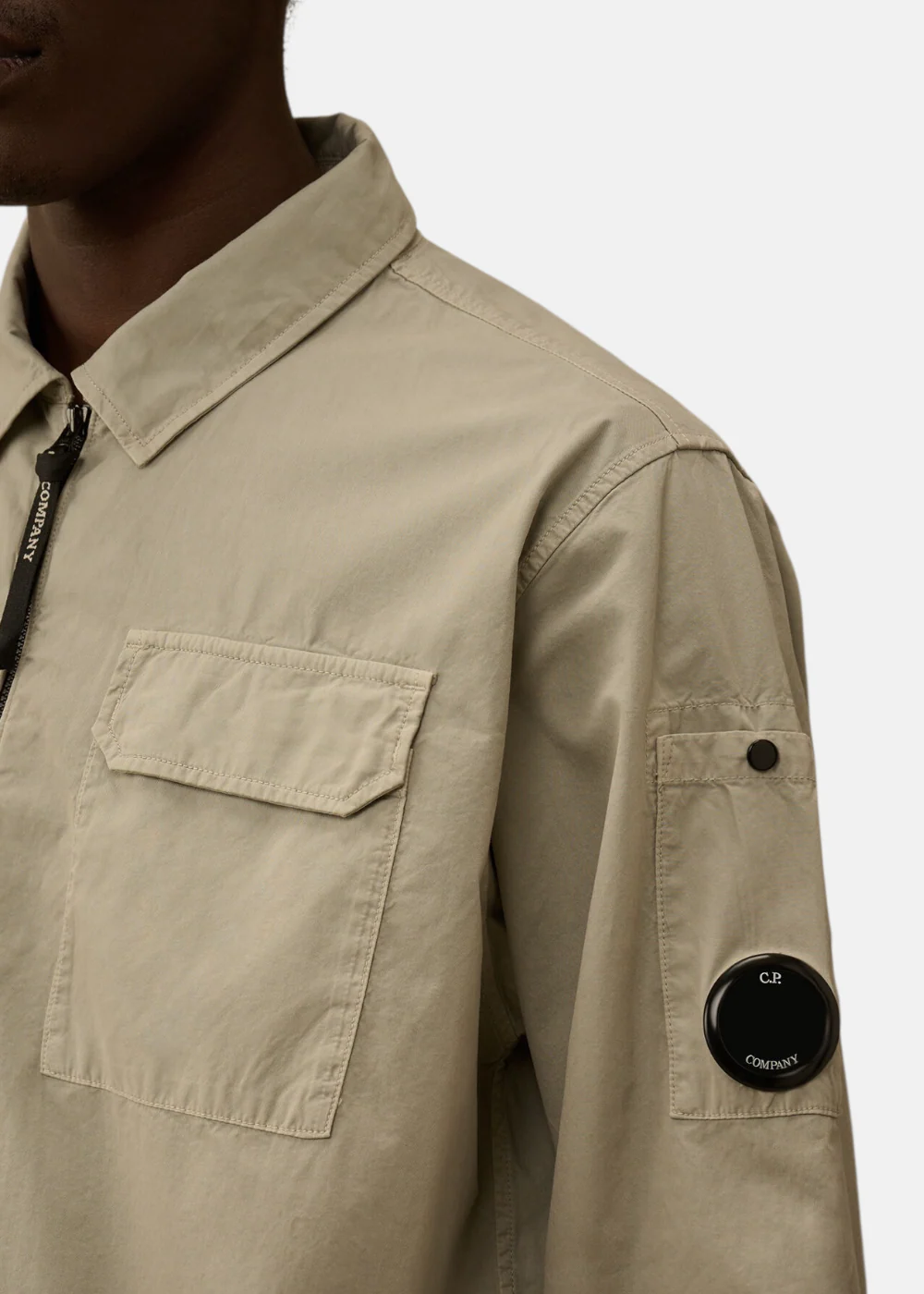 Surchemise Gabardine Zippée - beige – Image 3